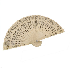 Laser Engraved Wooden Fan
