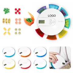 7 Days Digital Electronic Round Timer Pillbox