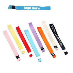5/8" Wide Polyester Wrist Bands W/ Bead