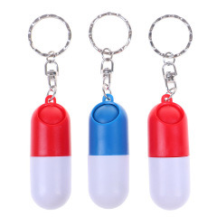 Twist Capsule Shaped Pill Case W/ Keychain