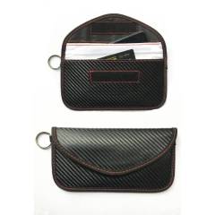 RFID Carbon Fiber Signal Blocking Bag W/ keychain