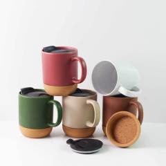12 oz Cork Base Splash-Proof Ceramic Coffee Mug