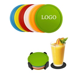 4" Dia Round Silicone Coaster