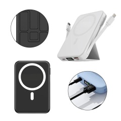 10000mAh 15W Magnetic Wireless Power Bank W/ Stand