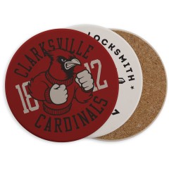 4" Dia Round Ceramic Coaster