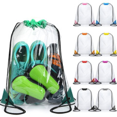 Clear PVC Drawstring Backpack (13" W x 17" H)