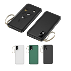10000 Mah Power Bank W/ 4 Cables
