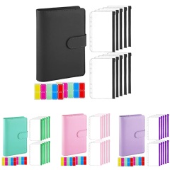 6-Ring PU Leather Looseleaf Budget Binder