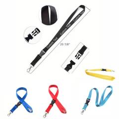 3/4" Wide Polyester Lanyard W/ Lobster Clip & Plastic Buckle