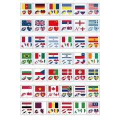 FIFA World Cup Temporary Flag Tattoo Stickers