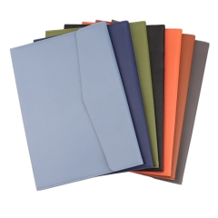 A4 Large Capacity Leather Business File Folder W/ Magnetic Buckle