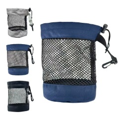 Small Nylon Drawstring Golf Net Bag
