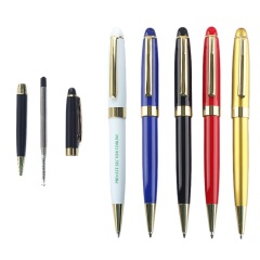 Twist Action Metal Ballpoint Pen W/ Clip