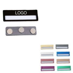 Stainless Steel Name Tag W/ Magnetic Back