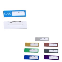 Stainless Steel Name Badge W/ Pin Back