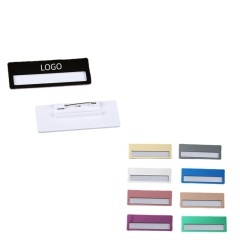 Stainless Steel Name Tag W/ Pin Back