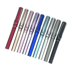 Sleek Plastic Barrel Gel Pen W/ Metal Clip