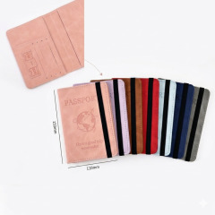 PU Passport Holder W/ Strap Travel Organizer
