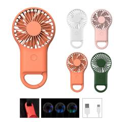 Rechargeable Handheld Fan With Carabiner