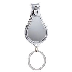 Stainless Steel Nail Clipper W/ Keychain Ring