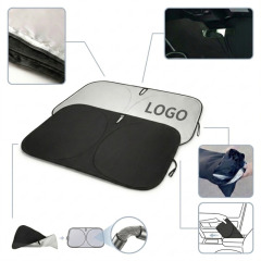 Foldable Titanium Silver Car Windshield Sunshade