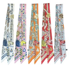 Full-Color Polyester Skinny Scarf