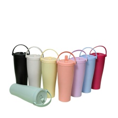 28 oz Stainless Steel Insulated Tumbler W/ Handle & Flip Lid