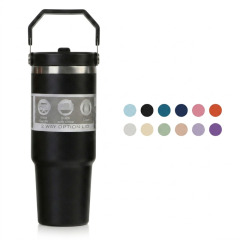 30oz Double Wall Vacuum Insulated Car Tumbler W/ Sip Lid