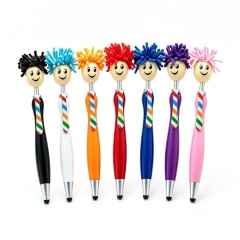 Mop Head Click Action Stylus Ballpoint Pen