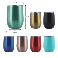 12 oz Stainless Steel Stemless Wine Tumbler