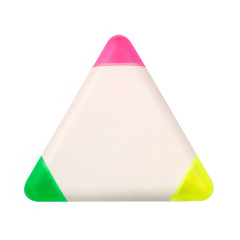 Tri-Color Plastic Highlighter Pen