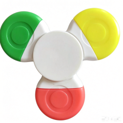Tri-Color Plastic Spinner Highlighter Pen