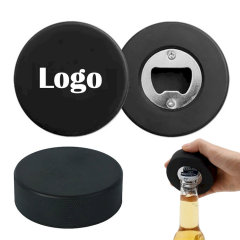 Rubber Hockey Puck Bottle Opener
