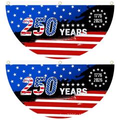 USA 250th Anniversary Fan-Shaped Semi-Circular Flag
