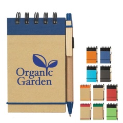 Spiral Notebooks W/ Elastic String Closure & Pen