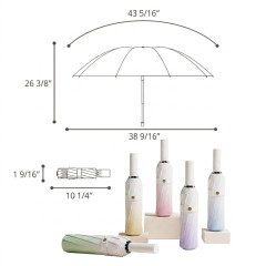 3-Fold 8-Rib Manual Gradient Umbrella