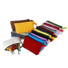 Cotton Canvas Zipper Pencil Case