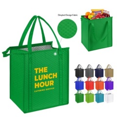 Non-Woven Insulated Tote Bag W/ Zipper Closure