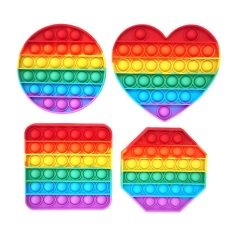 Silicone Rainbow Push Pop Fidget Toy