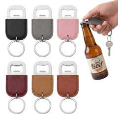 Premium PU Leather Keychain Bottle Opener