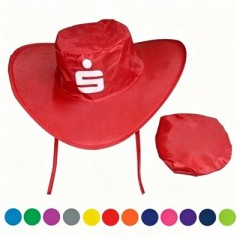Foldable Polyester Summer Cowboy Hat W/ Pouch
