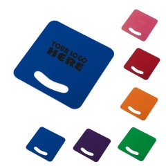 Square Plastic Hand Fan W/ Die-Cut Handle