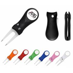 Foldable Golf Divot Tool - Full Color