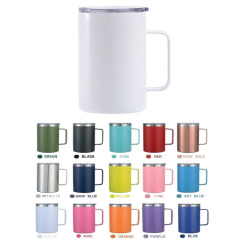16 oz Stainless Steel Coffee Mug W/ Handle