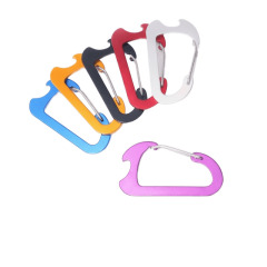 D-Shaped Bottle Opener Carabiner Keychain