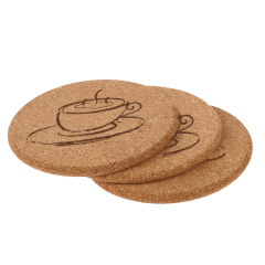 4"Dia Cork Coaster