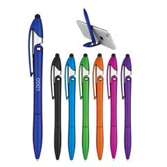 3-in-1 Foldable Ballpoint Stylus Pen W/ Built-in Phone Stand