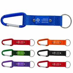 Carabiner Keychain W/ Woven Strap