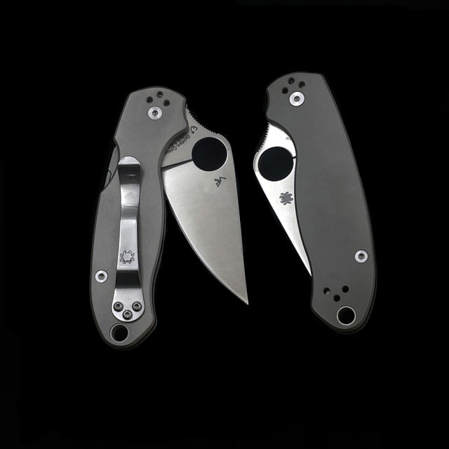 Spyderco C223 Para3 TC4 Handle D2 Folding Knife