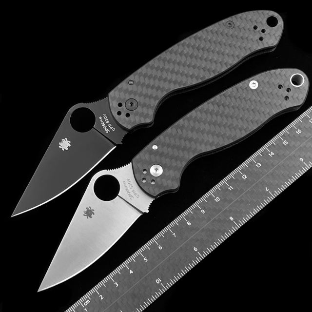 Spyderco C223 Para3 Carbon Fiber Handle 9Cr18Mov Folding Knife
